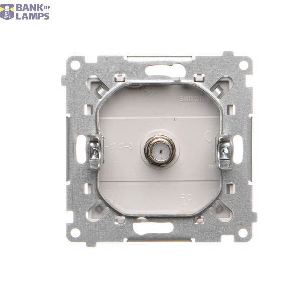 Single socket outlet with Schuko earthing, with shutters, Silver matt, metalic, 16A image 1