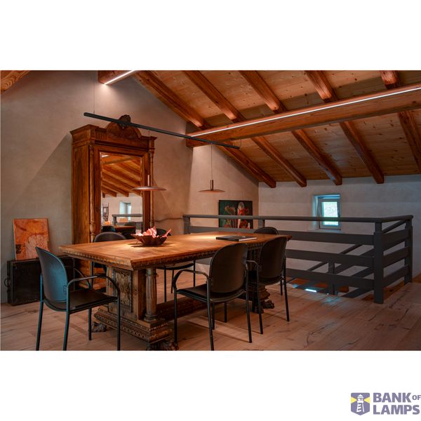 LALU®, pendant light, 48V, Led Base, Mix&Match, 150cm, 8W, 3000K, DALI, bronze image 2