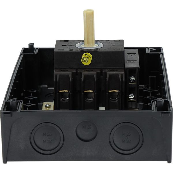 P3-63/I4/SVB/HI11 Main switch, P3, 63 A, surface mounting, 3 pole, 1 N/O, 1 N/C, Emergency switching off function, With red rotary handle and yellow locking ring, Locka image 15