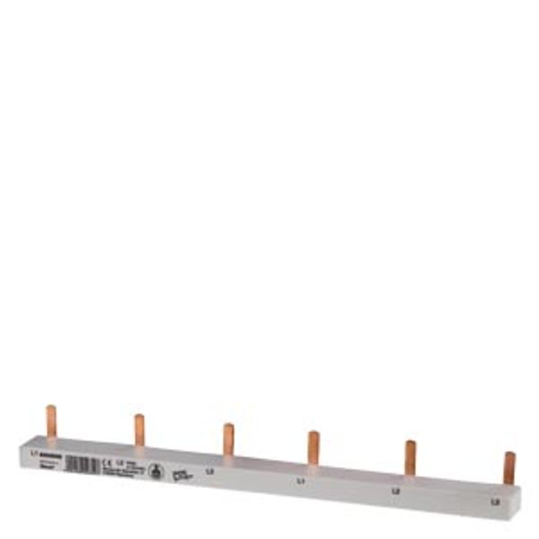 Pin busbar 3PH 10 mm2, 12 MW gray, Pin busbar, Fixed length 210 mm for image 2