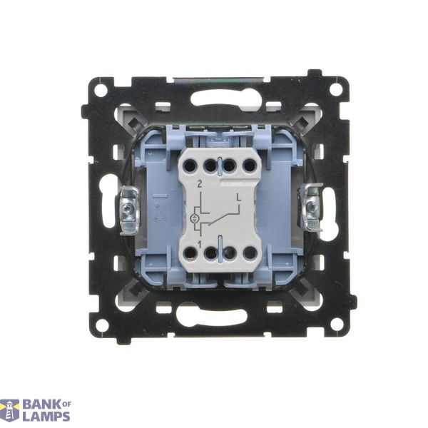 Two-way switch with LED illumination without pictogram - separate backlight for each key, (module), Simon 24, IP20, 10AX, champagne matt image 1