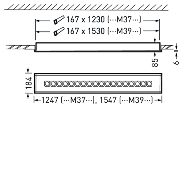 Recessed luminaires Creavo C Lens White ETDD 32W 5300lm Wide reduced glare UGR19 (W19) IK03 3 SDCM 7626651 image 1