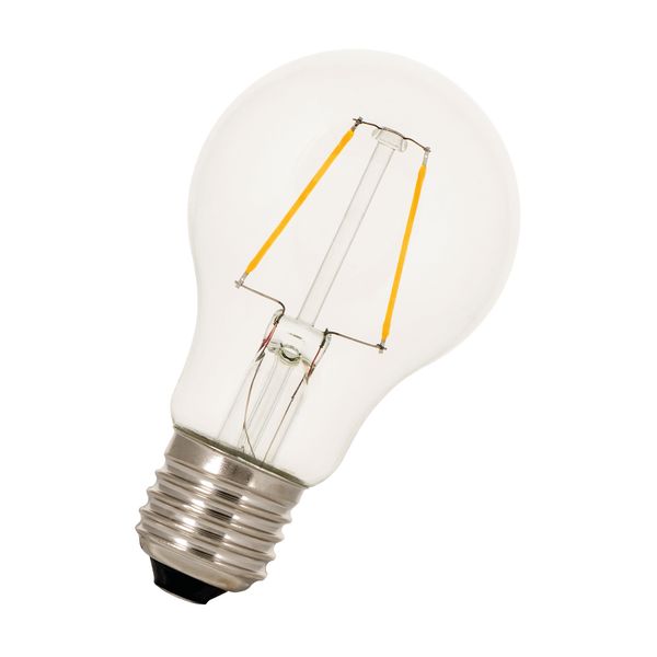 LED Filament A60 E27 240V 2W 2700K Clear image 1
