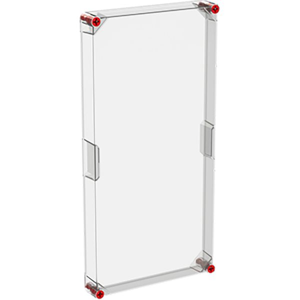 VMS 63 TRANSPARENT COVER + RED SCREWS image 1