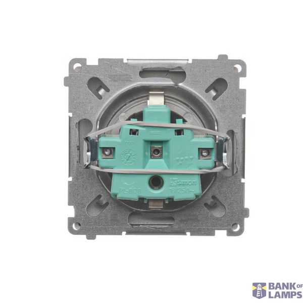 Double fiber optic sockets, Silver matt, metalic image 1