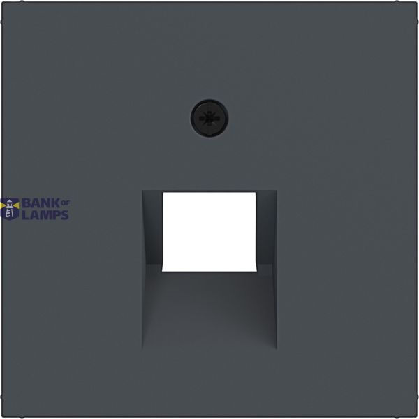 Central pl data socket single, angled output, A.x/C.x anthracite. image 1