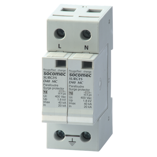 SURGYS D40 SPD Type 2 Imax=40kA Up=1,8/1,7/1,25kV TT&TNS network MC/MD image 1