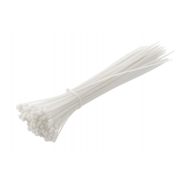Nylon ties 4,8 x 370 mm, 100 pcs., white image 1