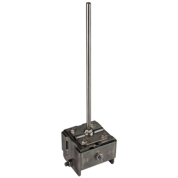 Clamping cap, air-term. tip L 300mm StSt for wooden pile 90x90mm, M10  image 1