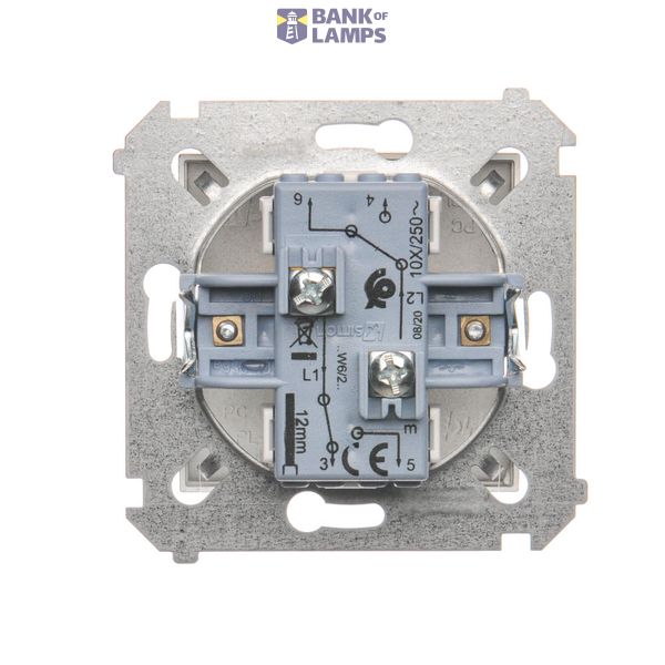 Key with the "horizontal" pictogram for switches and electronic controllers, Silver matt, metalic image 1