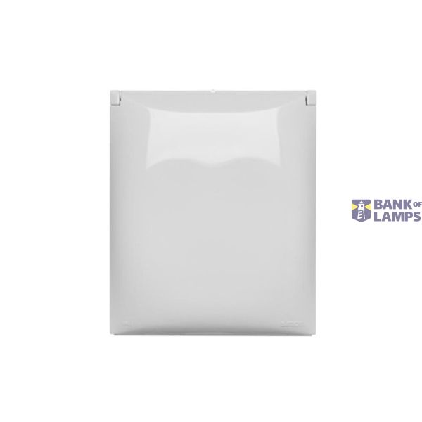 Quadruple socket outlet with earthing IP44 version and shutters - flap in colour of the cover, 16A, quick connection, white image 1