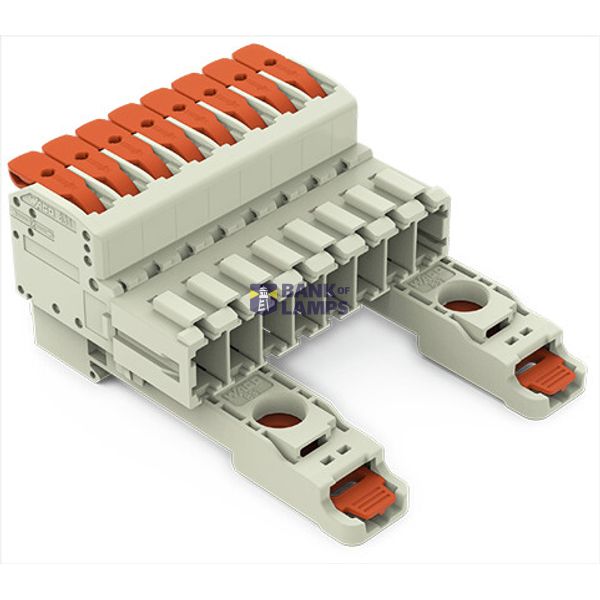 1-conductor male connector lever Push-in CAGE CLAMP® light gray image 1