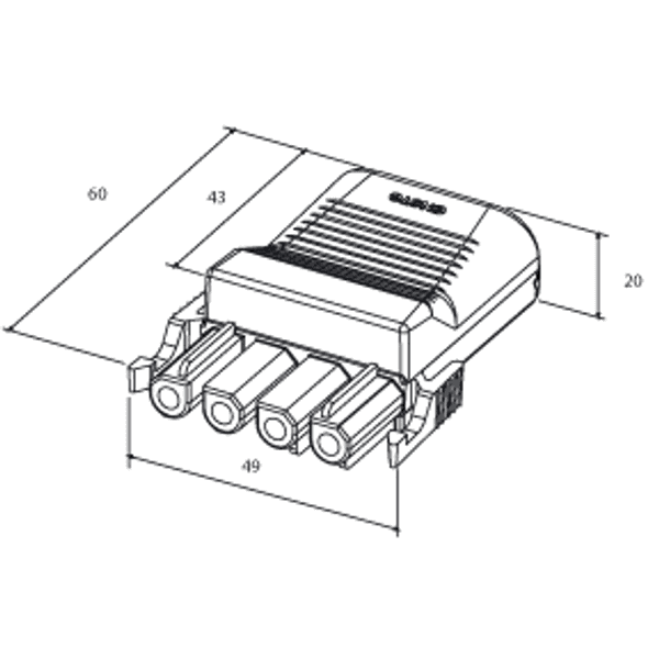 Coupler 4-p socket, str-rel, blk image 6