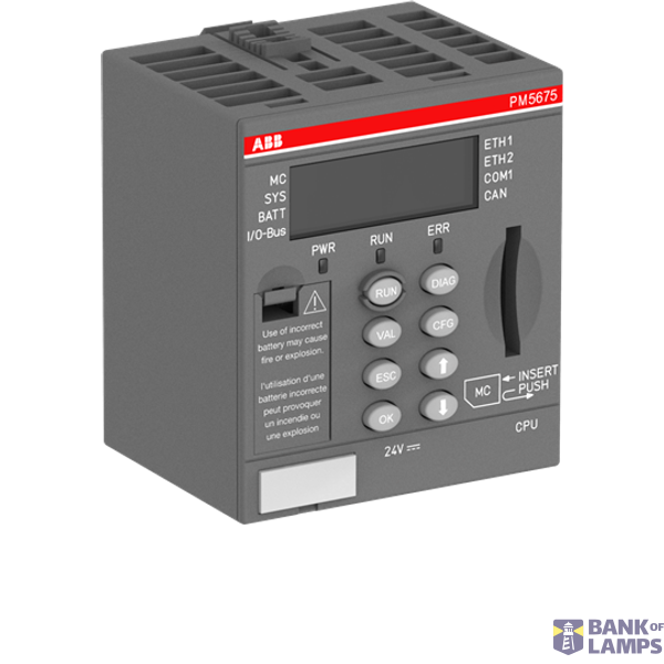 PM5675-2ETH: AC500, Programming Control, 160MB, 24VDC, 2xETHERNET, 1xRS232/485, CAN, memory image 1