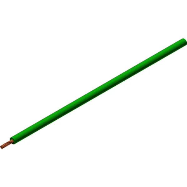 Silicone-switching strand, extremely flexible, halogen free, Cableline, 2.5 mm², 651 x 0.07 mm, green, outer Ø 3.9 mm, 61.7556-10025 image 1
