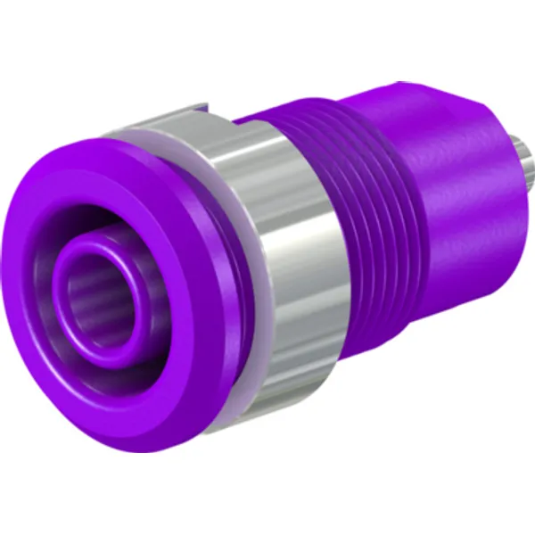 4 mm socket, solder connection, mounting Ø 12.2 mm, CAT III, purple, 49.7049-26 image 1