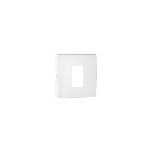 COV PLAT F/SINGLE RJ45 COMP SOCKETS MATTE BK image 1