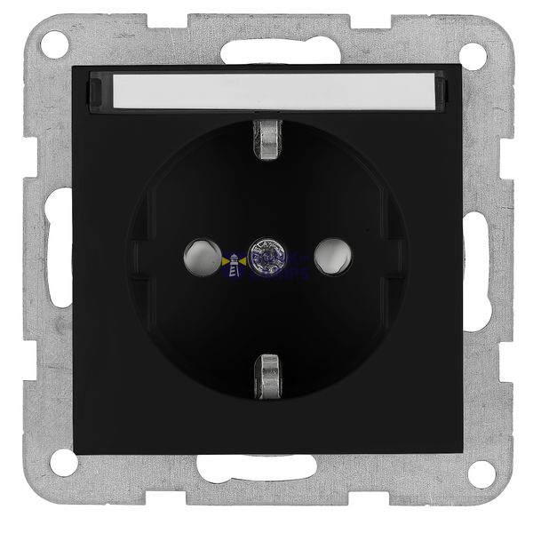 Socket with main inscription, black. image 1