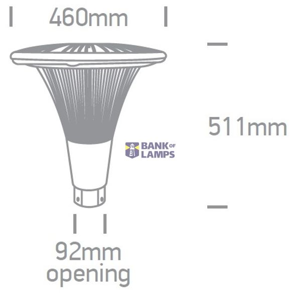 ANTHRACITE COB PARK LIGHT 50W CW IP65 100-240V image 2
