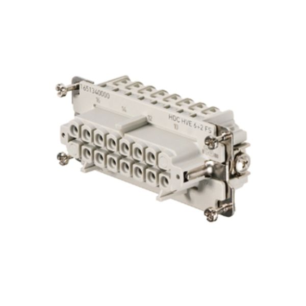 HDC insert, Female, 830 V, 20 A, Number of poles: 8, Screw connection, Size: 6 image 1
