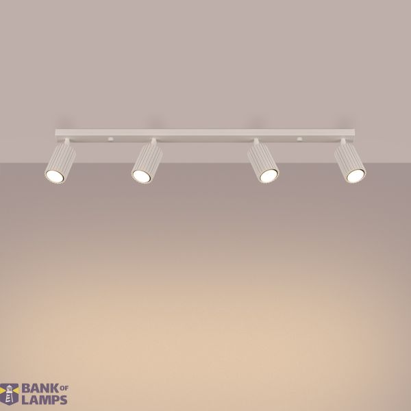 CEILING STRIP WITH ELEGANT BEIGE SPOTLIGHTS 4XGU10 CARBON SERIES image 6
