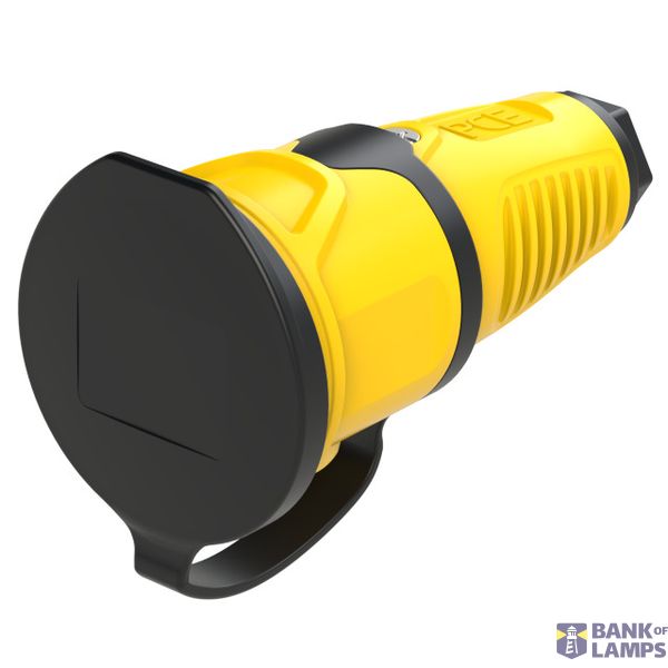 Rubber socket yellow 16A 230V IP54 image 2