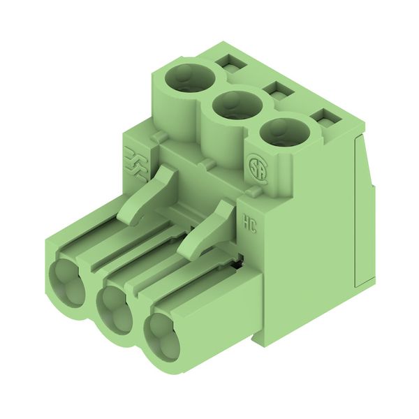 PCB plug-in connector, female plug, 5.00 mm, Number of poles: 3, 180°, Clamping yoke connection, Clamping range, max. : 4 mm², Box image 3