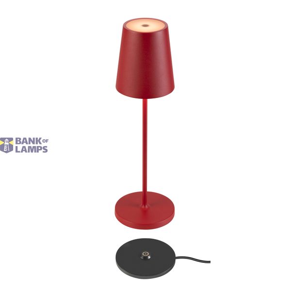VINOLINA TWO, table lamp, battery-powered, IP65, 2200/2700/3000K, TOUCH, red image 4
