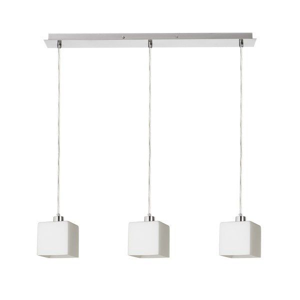 DADOS III 60 pendant opal-colored glass/matt nickel 230V LED E27 3x11W image 1