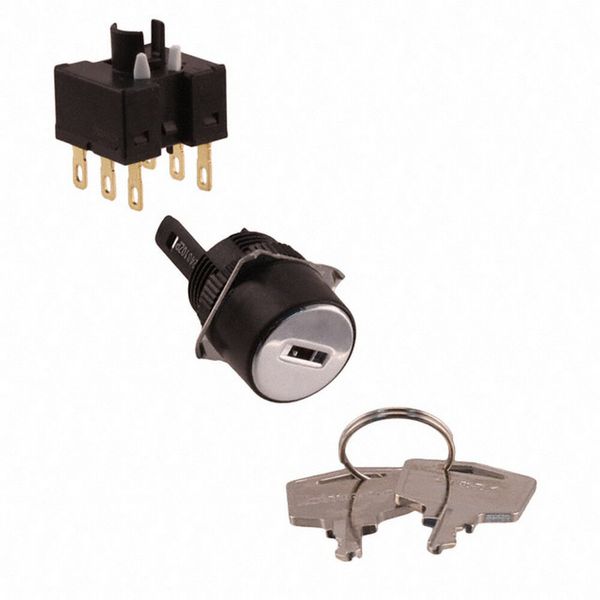 Selector switch, round, key-type, 3 notches, maintained, IP65, key rel A16K2024E image 2