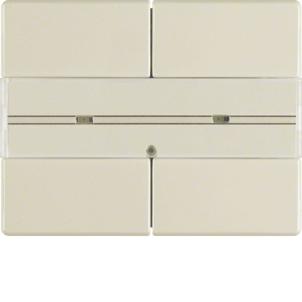 Arsys Push Button, 2-gang, with Labelling Field White Glossy image 1