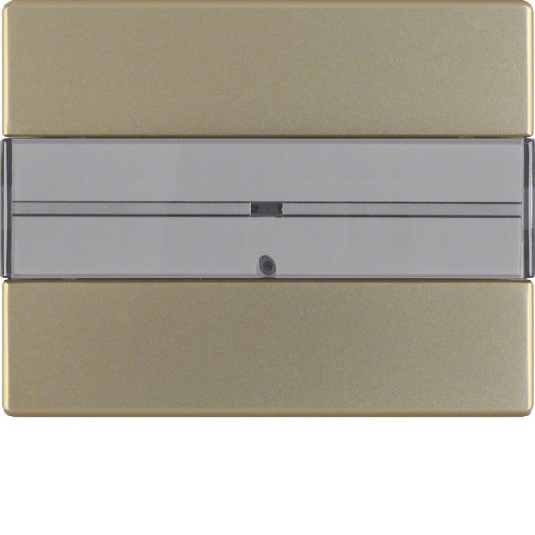 Arsys Push Button, 1-gang, with Labelling Field Light Bronze Lacquered image 1