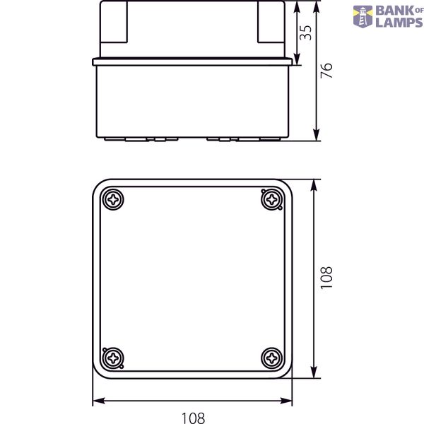 Hermetic box with glands image 1
