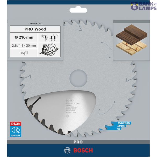 Optiline Wood circular saw blade 210 x 30 x 2,8 mm, 36 image 2