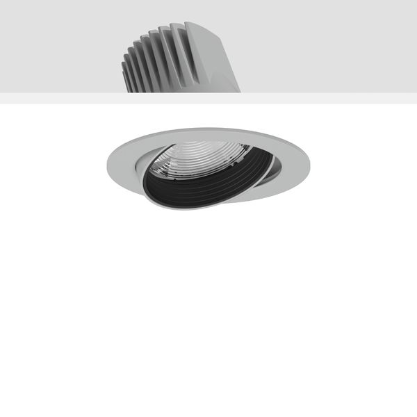 RONDOS maxi, 25 W, 2750 lm, 930, silver, on/off Recessed projectors, D image 1