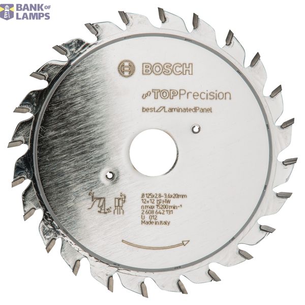 Scoring blade Top Precision Laminated Panel 125 x 20 x 2,8-3,6 mm, 12+12 image 1