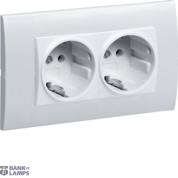 GT45 B80mm with 2-gang socket outlet, pw image 1