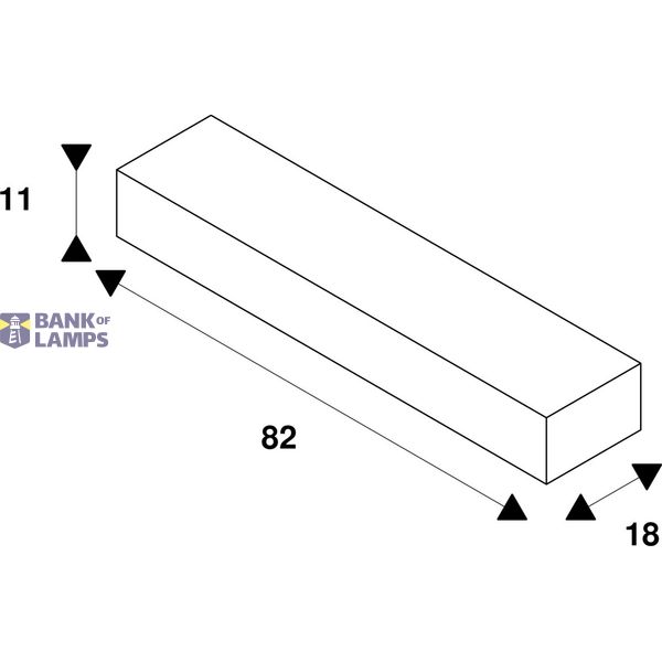 Wall bracket for Outdoor Beam & MILOX floodlight,white,80cm image 3