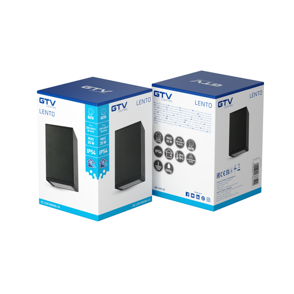 Ceiling luminaire LENTO, aluminum, IP54, max. 35 W, square, graphite image 3