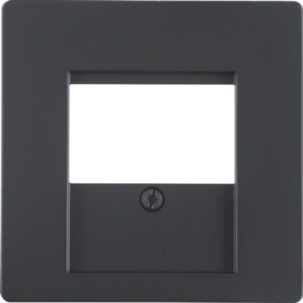 Data socket mask with label holder, Q.1/Q.3 anthracite, velvet image 1