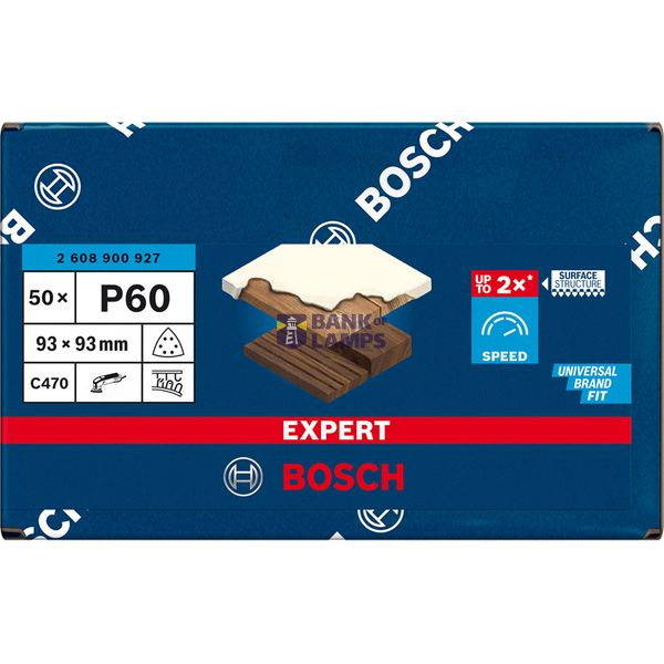EXPERT C470 Sandpaper for Delta Sanders 93 mm, G 60 50-pc Hook&Loop image 2
