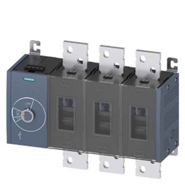 SWITCH-DISCONNECTOR 1000A, FRAME SIZE 4, 4-POLE FRONT OPERATING CENTER BASIC UNIT WITHOUT HANDLE FLAT TERMINAL image 1