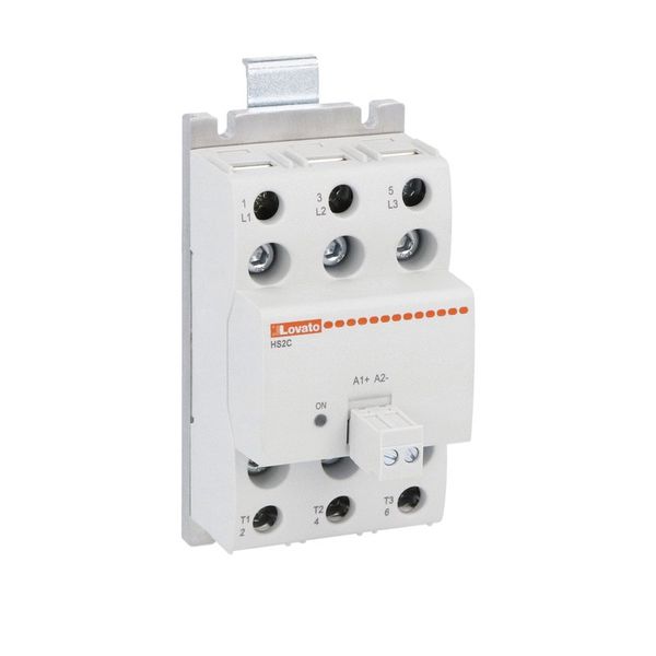 Solid state relay complete with heatsink, three-phase (2 controlled), 15A, 4...32VDC, screw terminals image 1