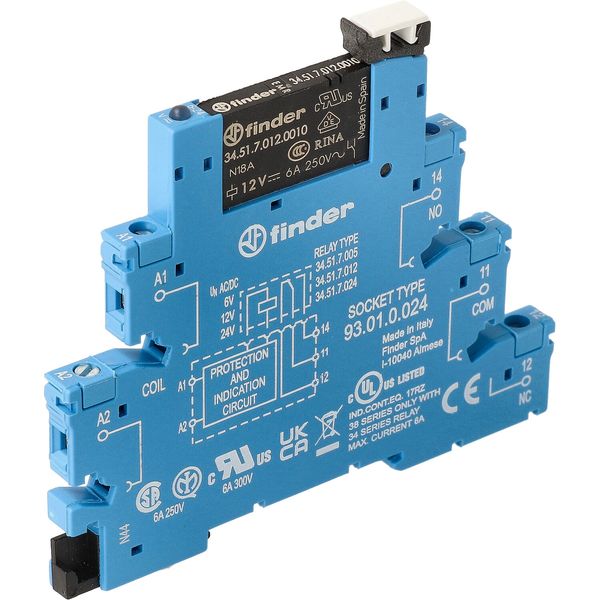 Rel. interface EMR screw 6,2mm.1CO 6A/6VUC, AgNi (38.51.0.006.0060) image 3