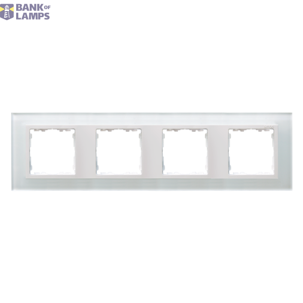 Quadruple frame, glass, White / White image 1