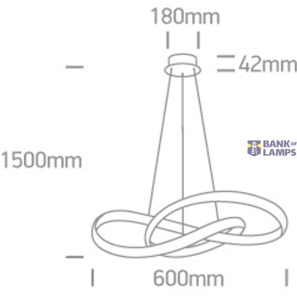 BLACK PENDANT LED 30W WW IP20 230V image 2