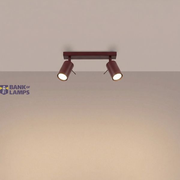 Ceiling lamp RING 2 burgundy image 10