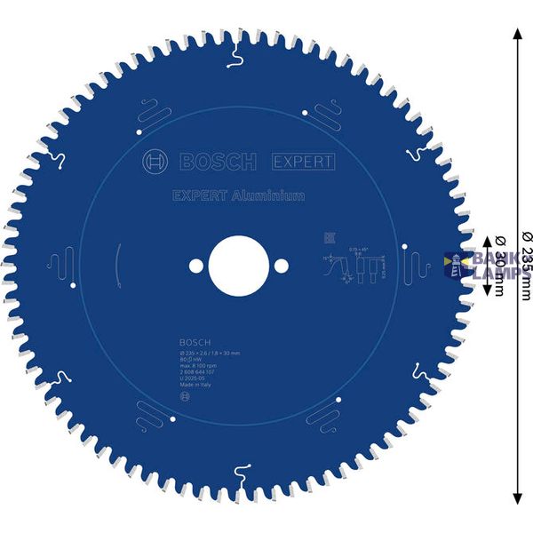 Circular saw blade Expert for Aluminium 235 x 30 x 2,6 mm, 80 image 2