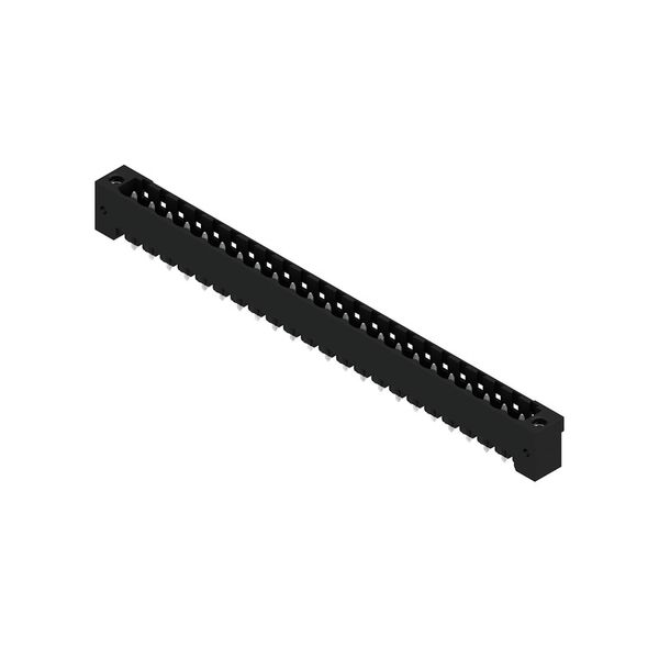 PCB plug-in connector, male header, Flange, THT/THR solder connection, 5.08 mm, Number of poles: 23, 180°, Solder pin length (l): 3.2 mm, tinned, black, Box image 2