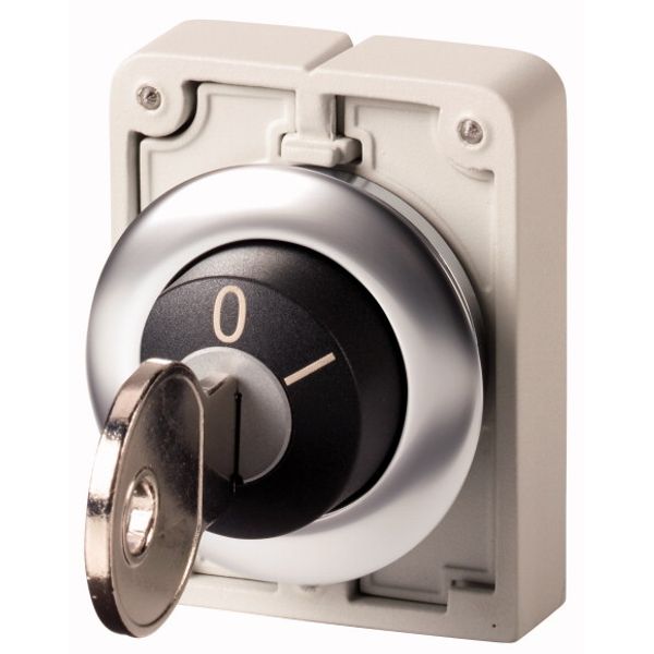 M30I-FWS Key-operated actuator, Flat Front, momentary, 2 positions, Key withdrawable: 0, Bezel: stainless steel image 1